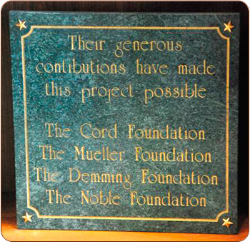 Marble Engraved Donor Plaque With Gold Paint